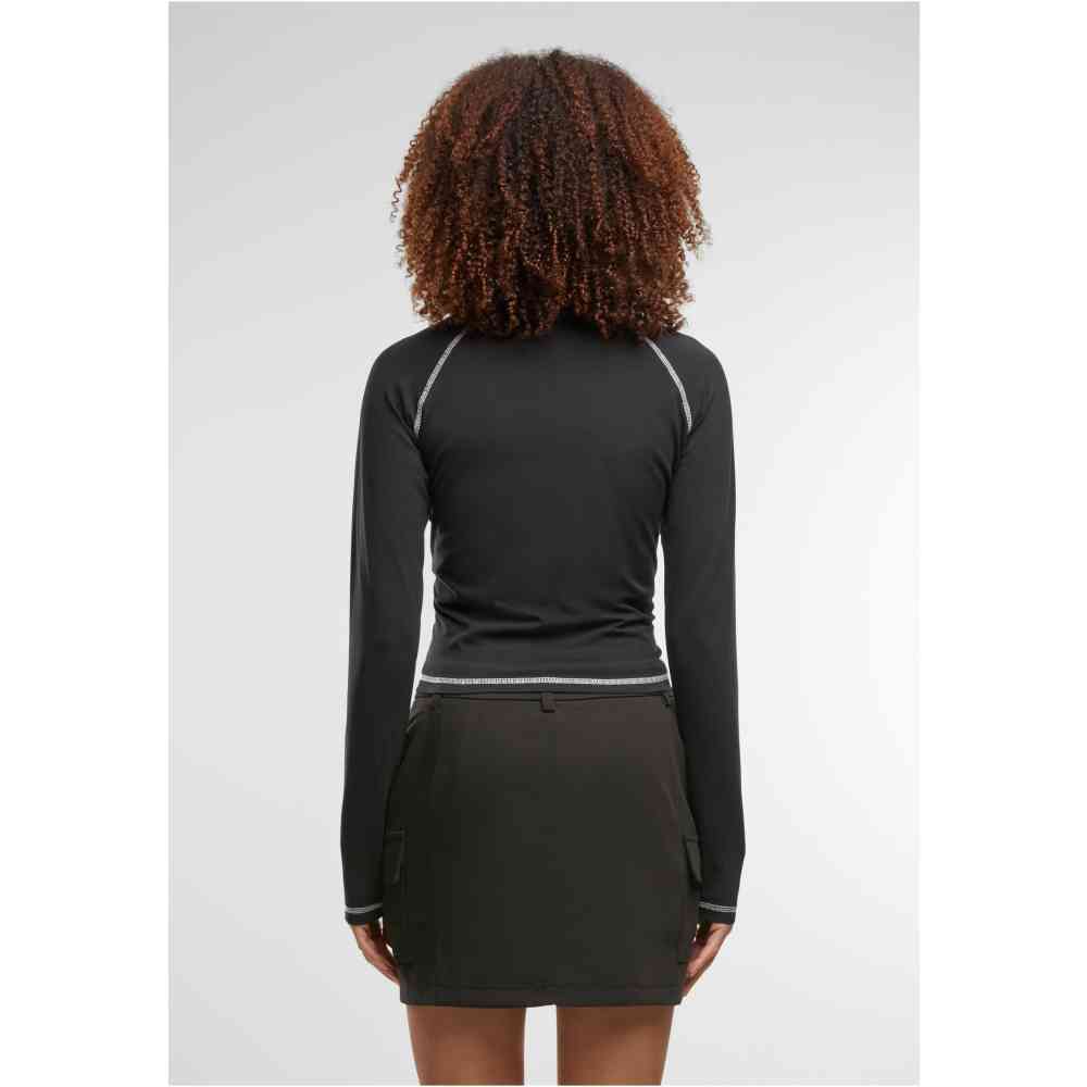 Urban Classics - Contrast Jersey Lange ärmel top - Schwarz